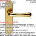 Door Handle & Latch Pack Brass Modern Flared Curved Slim Rounded Backplate Loops
