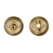 Bathroom Thumbturn And Release Handle Reeded Design 55mm Dia Antique Bronze Loops
