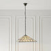 Tiffany Glass Hanging Ceiling Pendant Light Dark Bronze 3 Lamp Shade i00143 Loops