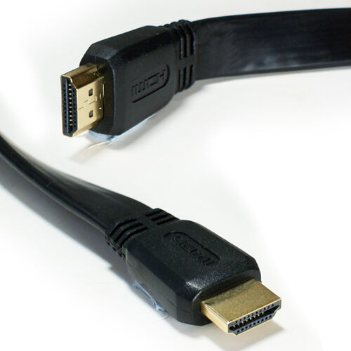 10m High Speed Ultra HD Male Slim Flat HDMI Cable 4K 3D Rated with Ethernet TV Loops