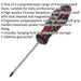 PREMIUM Pozi 0 x 75mm Screwdriver - Ergonomic Soft Grip - Magnetic Tip Driver Loops