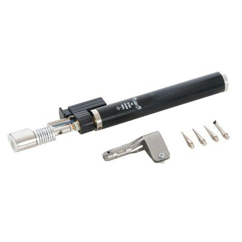 195mm Gas Soldering Iron Takes Butane Lighter Fuel Incl. 4 Iron Tips Loops