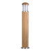 Outdoor IP55 Bollard Light Stainless Steel And Teak LED E27 15W Loops
