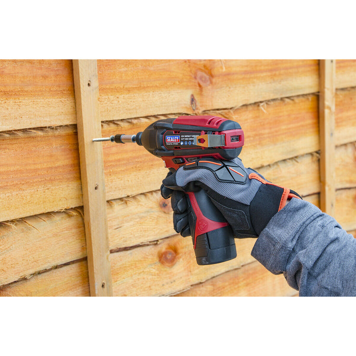 12V Cordless Impact Driver - 1/4" Hex Drive - BODY ONLY - Variable Speed Loops