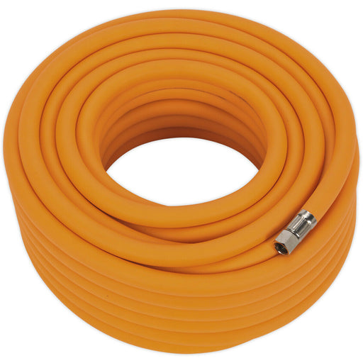 High-Visibility Hybrid Air Hose with 1/4 Inch BSP Unions - 20 Metres - 10mm Bore Loops