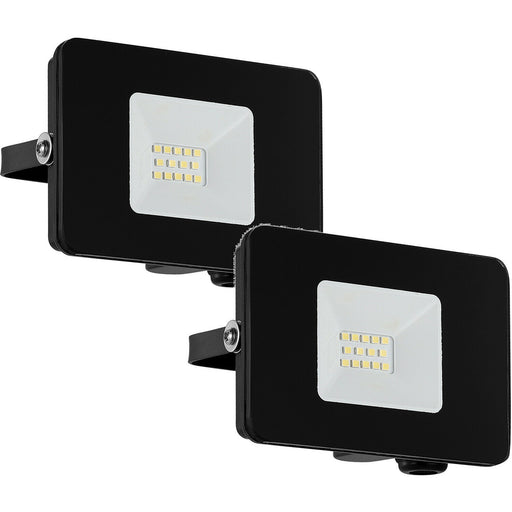 2 PACK IP65 Outdoor Wall Flood Light Black Adjustable 10W LED Porch Lamp Loops