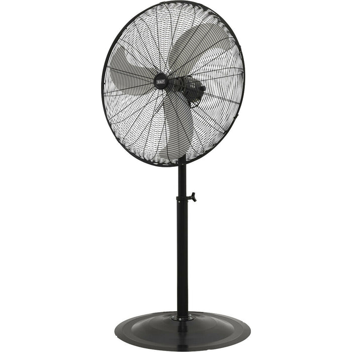 Industrial 30" Oscillating Pedestal Fan - 3 Speed - High Velocity - Guarded Loops