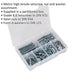 220 Piece Setscrew Nut & Washer Assortment - High Tensile Steel - M8 Metric Loops