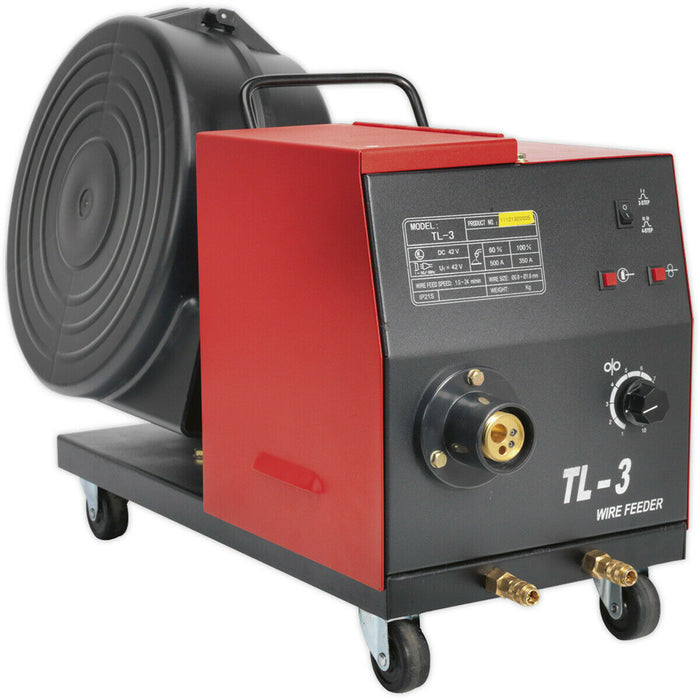 250A Mig Welder with Non-Live Euro Torch - Portable Wire Drive - 415V 3ph Supply Loops