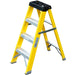 0.8m FIBREGLASS Swingback Step Ladders 4 Tread Professional Lightweight Steps Loops