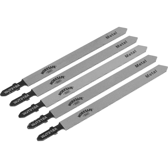 5 PACK 105mm Bi-Metal Jigsaw BLADE - 21 TPI - Wavy Set Teeth Metal Saw Blade Loops