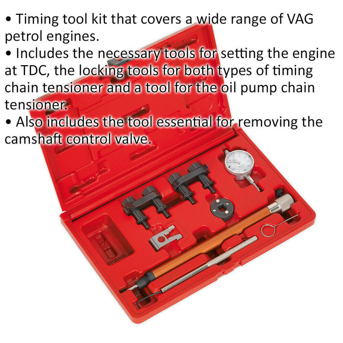 Petrol Engine Timing Tool Kit - CHAIN DRIVE - For VAG Vehicles 1.8 2.0 Tsi/TFSi Loops