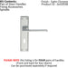 4x Flat Straight Lever on Lock Backplate Door Handle 180 x 40mm Satin Chrome Loops