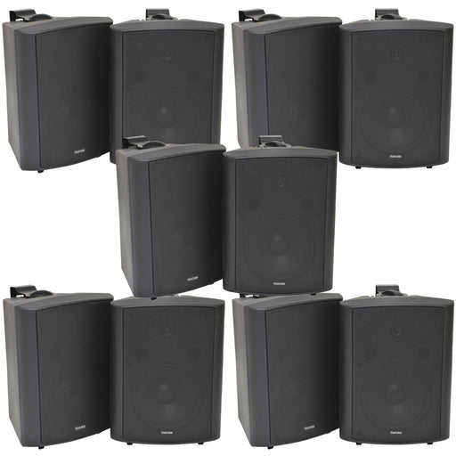 10x 180W Black Wall Mounted Stereo Speakers 8" 8Ohm LOUD Premium Audio & Music