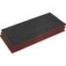 3 PACK 1200 x 550 x 30mm RED Easy Peel / Cut Shadow Foam Tool Chest Flight Case Loops