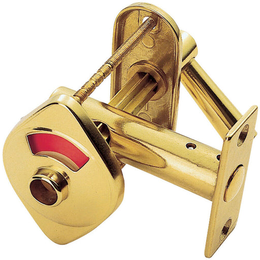 Bathroom Indicator Bolt with Emergency Release Polished Brass 57mm X 20mm Loops