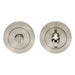 Thumbturn Lock and Release Handle 50mm Diameter Round Rose Satin Nickel Loops