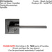 2x PAIR Flat Squared Bar Handle on Square Rose Concealed Fix Black Nickel Loops
