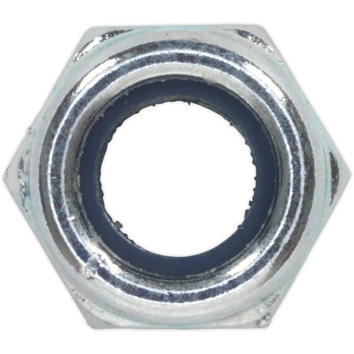 100 PACK - Zinc Plated Nylon Locknut Bolt - 1mm Pitch - M6 - DIN 982 - Metric Loops