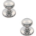 2x Ringed Tiered Cupboard Door Knob 38mm Diameter Polished Chrome Cabinet Handle Loops