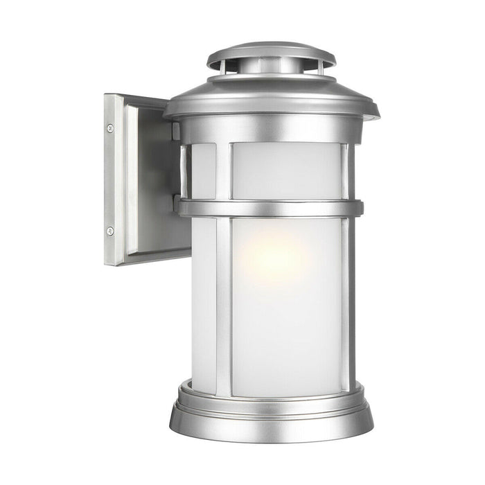 Outdoor IP44 1 Bulb Wall Light Lantern Painted Brushed Steel LED E27 60W d00861 Loops