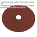 25 PACK 115mm Fibre Backed Sanding Discs - 60 Grit Aluminium Oxide Round Sheet Loops