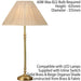 Luxury Traditional Table Lamp Light Solid Brass Base Stem & Beige Pleated Shade Loops