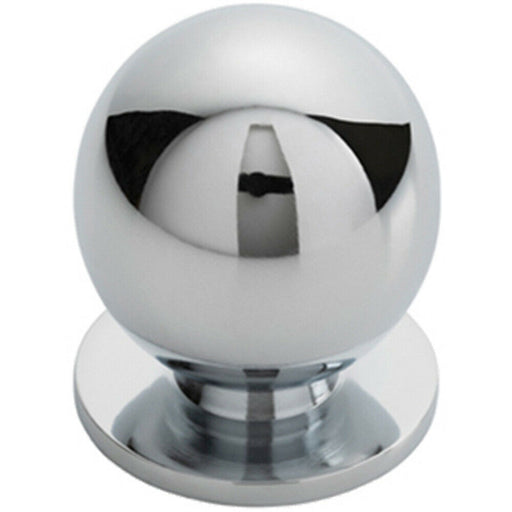 Solid Ball Cupboard Door Knob 30mm Diameter Polished Chrome Cabinet Handle Loops
