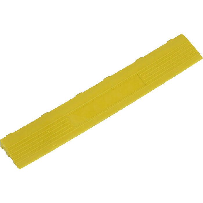 6 PACK Heavy Duty Floor Tile Edge - PP Plastic - 400 x 60mm - Female - Yellow Loops