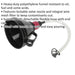 Heavy Duty Valved Funnel with Flexible Spout & Filter - 160mm Diameter - Handle Loops