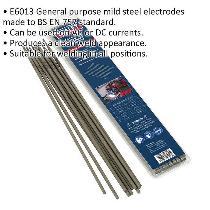 10 PACK Mild Steel Welding Electrodes - 3 x 350mm - 40 to 60A Welding Current Loops