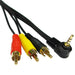 3m 3.5mm 4 Pole Jack Plug to 3 RCA PHONO Male AV Cable Lead Car TV Video Camera Loops