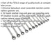 12pc Reversible Ratchet Combination Spanner Set 12 Point Metric Ring Nut Socket Loops