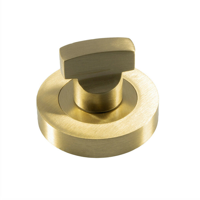 Thumbturn Lock and Release Handle Concealed Fix Round Rose Satin Brass Loops