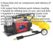 12V Portable HEAVY DUTY Tyre Inflator / Mini Air Compressor - 150PSI Max Pump Loops