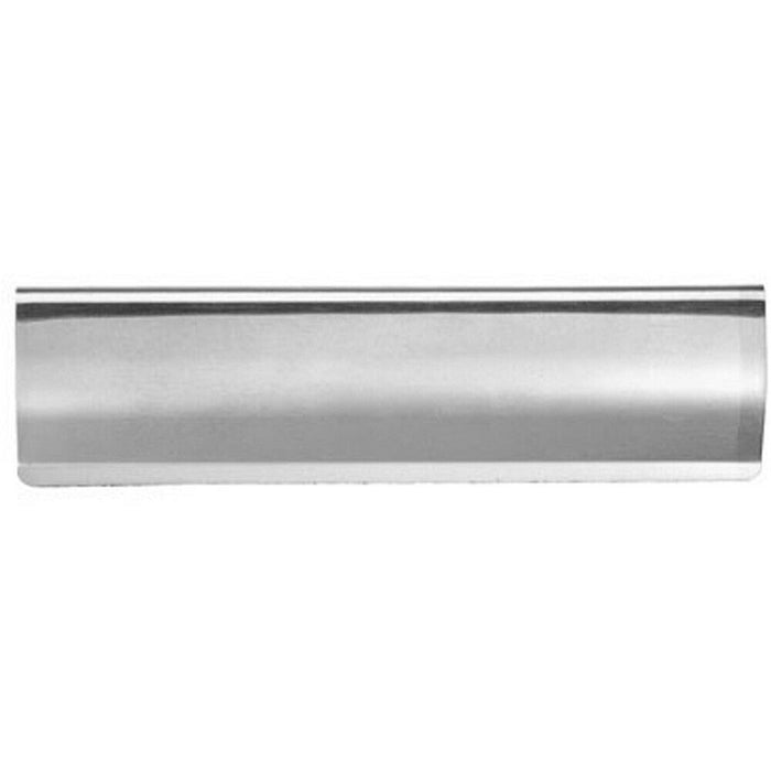 Interior Letterbox Plate Tidy Cover Flap 280 x 62mm Satin Steel & Chrome Loops