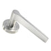 PAIR Straight Rounded Handle on Round Rose Concealed Fix Satin Nickel Loops