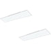 2 PACK Wall / Ceiling Light White Aluminium 1200mm x 300mm Panel 40W LED 4000K Loops