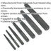 7 Piece Square Type Screw Extractor Set - Heat Treated Steel - Screw Removal Loops