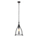 Ceiling Pendant Light Aged Bronze Plate & Clear Glass 40W E27 GLS e10790 Loops