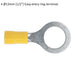 100 PACK Easy-Entry Ring Terminal - 13mm Dia - 12 to 10 AWG Cable - Yellow Loops