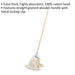 Traditional 450g Kentucky Mop - Extra Thick Absorbent Cotton - Wooden Handle Loops