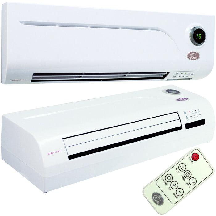 2KW HOT -Electric Over Door Warm & Cool Fan Heater- Air Curtain LED Remote Timer Loops