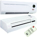 2KW HOT -Electric Over Door Warm & Cool Fan Heater- Air Curtain LED Remote Timer Loops
