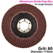 115mm 80 Grit Aluminium Oxide Sanding Flap Disc Angle Grinder Wood & Metal File Loops