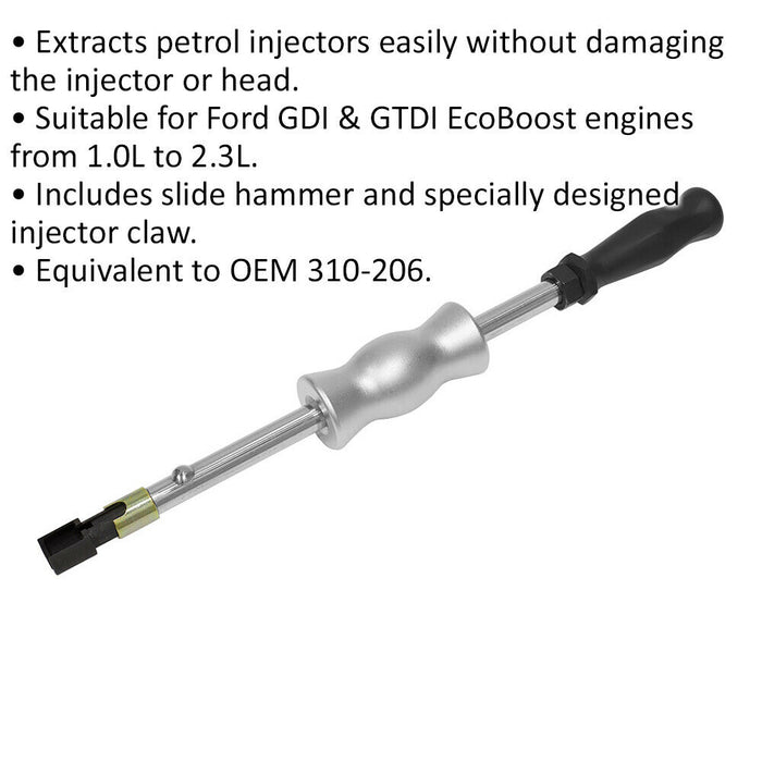 Petrol Injector Puller - Slide Hammer & Injector Claw - For Ford EcoBoost Loops