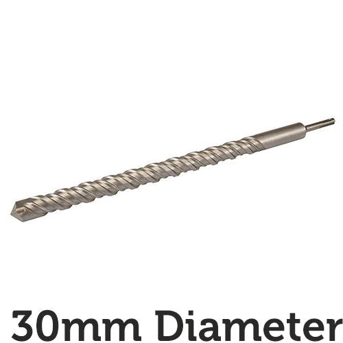 PRO 30mm x 460mm SDS Plus Masonry Drill Bit Tungsten Carbide Cutting Head Tip Loops