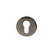 50mm Euro Profile Round Escutcheon Beveled Edge Concealed Fix Black Nickel Loops