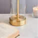 2 PACK Touch Dimmable Table Lamp Gold Glass & White Shade Modern Bedside Light Loops