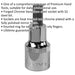 8mm Forged Hex Socket Bit - 1/2" Square Drive - Chrome Vanadium Wrench Socket Loops